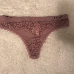 Pink Victoria Secret Thong Panties Small NWT